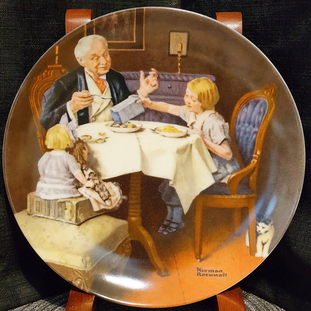 The Gourmet - Norman Rockwell Collectors' Plate VTG